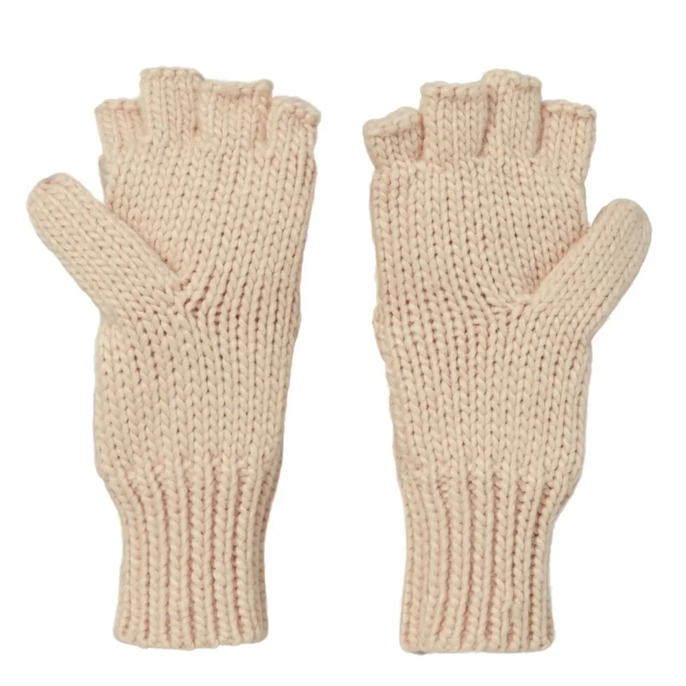 CALIA Women's Cable Pop Top Mitten, cream, NWT